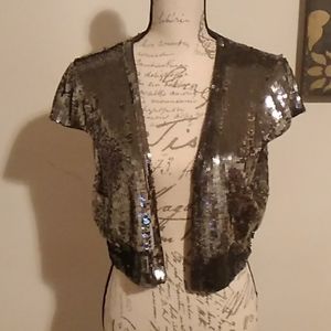 Cropped Sequined jacket